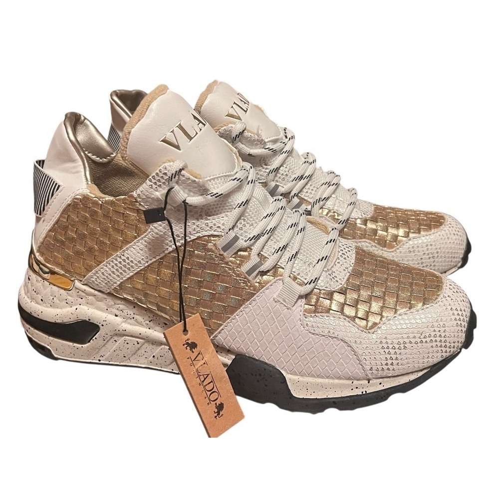 Vlado Footwear Cleo Women's Sneaker Size‎ 8 New without Box-Gold 1G920W1G